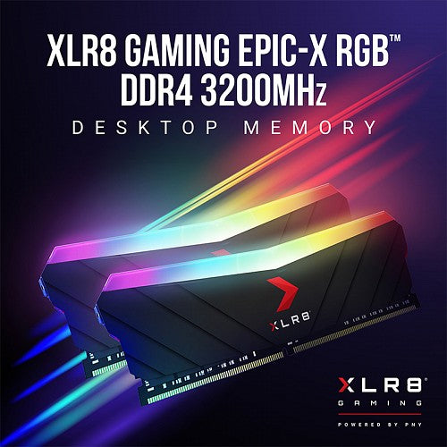 PNY XLR8 EPIC-X RGB DIMM DDR4 3200MHz 16GB (2X8GB) Desktop RAM PNY XLR8 EPIC-X RGB DIMM DDR4 3200MHz 16GB (2X8GB) Desktop RAM